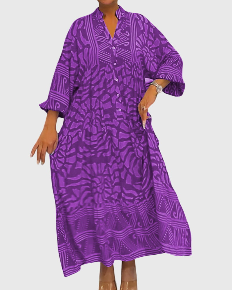 Delilah | Elegant V-Neck Summer Maxi Dress