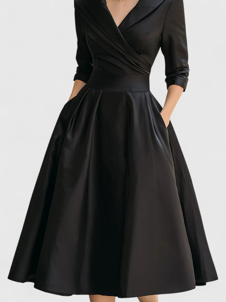 Malia | Timeless Silhouette Pocket Midi Dress
