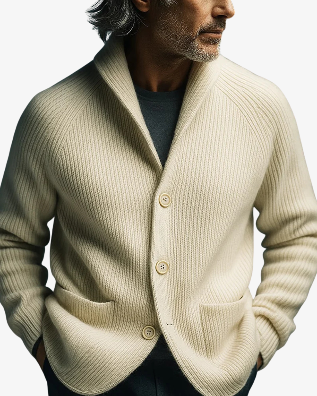 Refined Wool Blend Cardigan