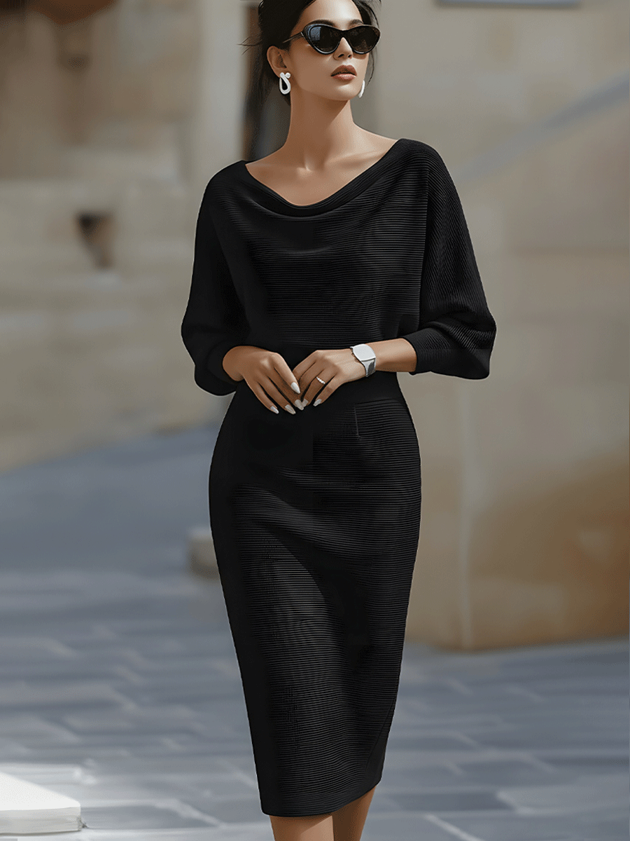 Kaitlyn | Serene Cowl Neck Elegance Dress