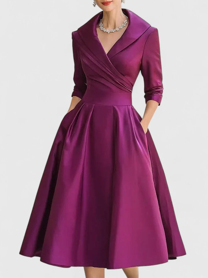 Malia | Timeless Silhouette Pocket Midi Dress