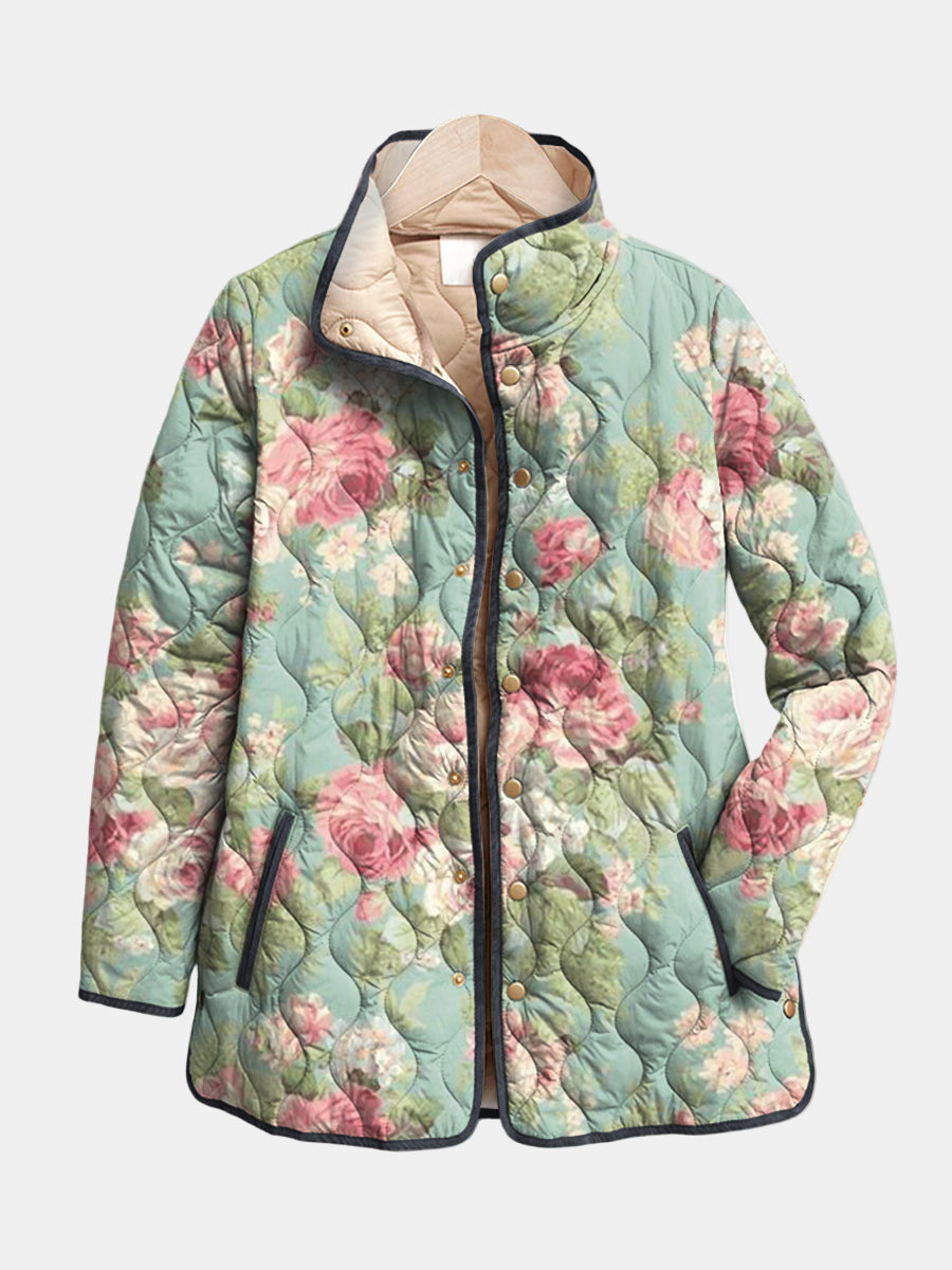 Evelyn | Vintage Floral Quilted Jacket