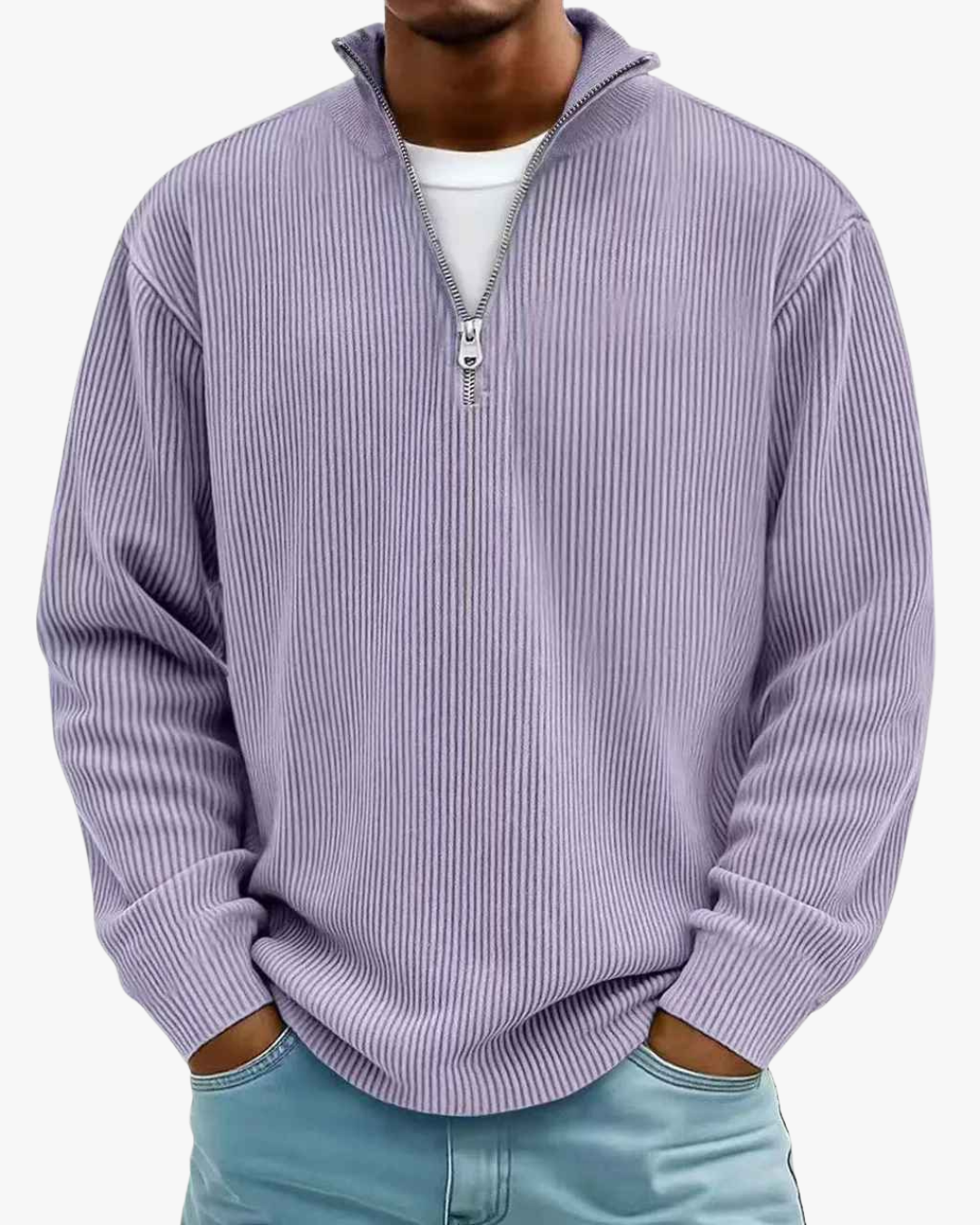 Modern Half-Zip Knit Sweater