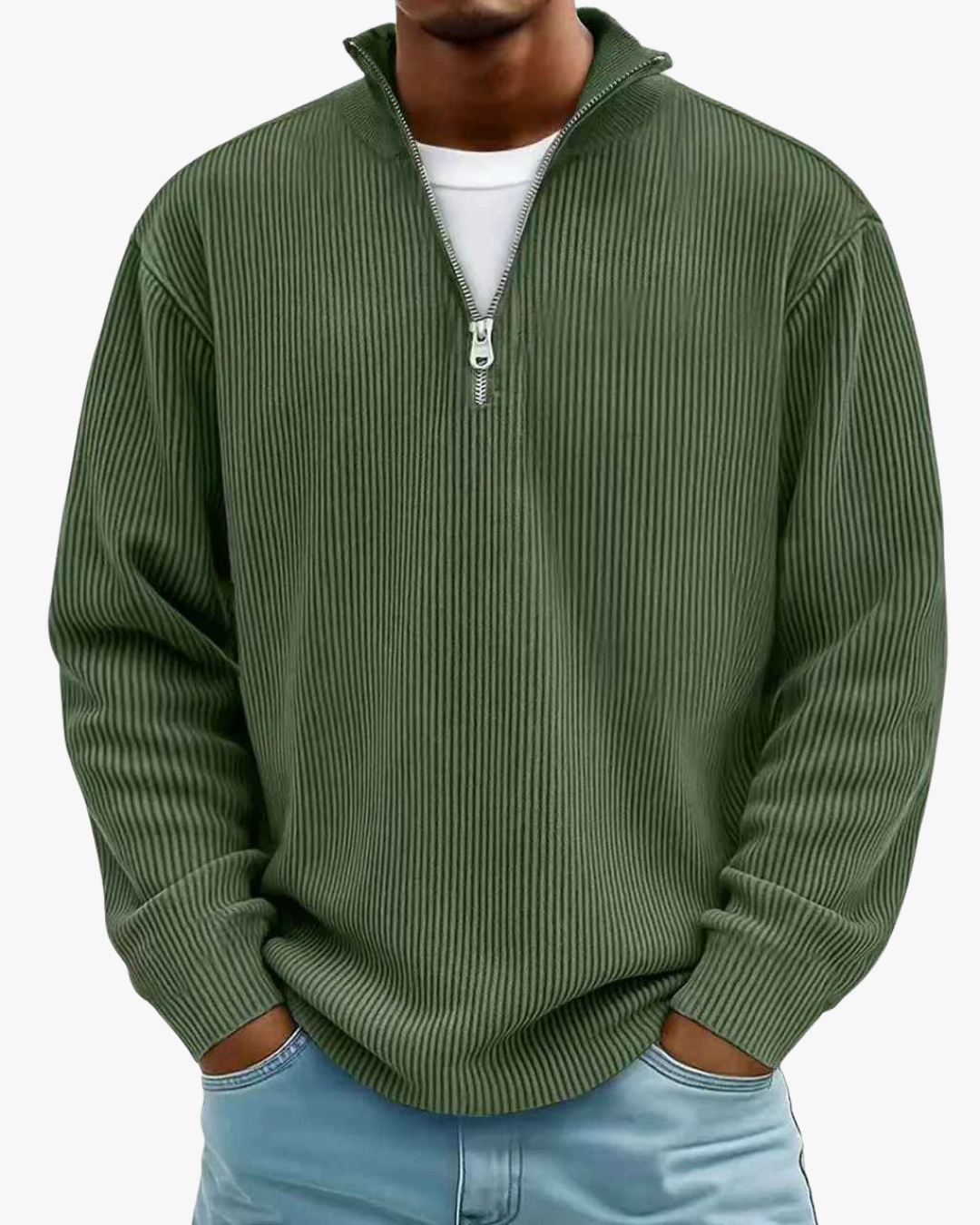 Modern Half-Zip Knit Sweater