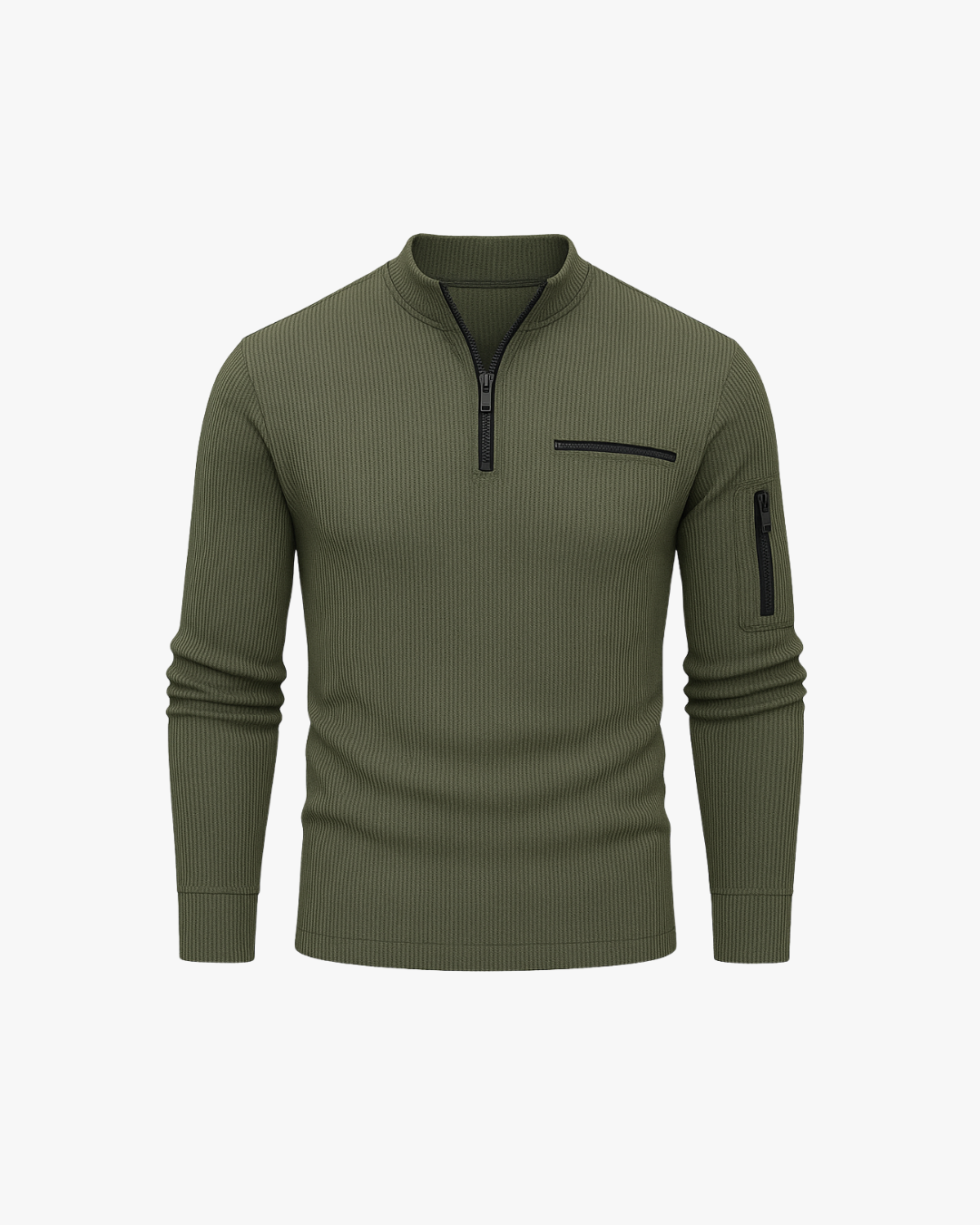 Sporty Zip-Up Long Sleeve