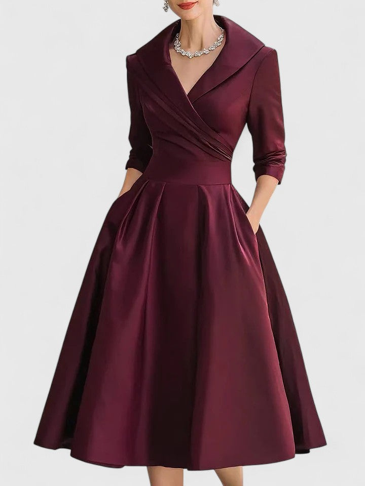 Malia | Timeless Silhouette Pocket Midi Dress