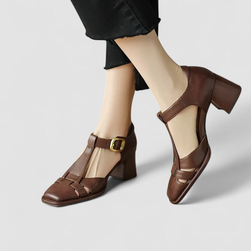 Tamsin | Vintage T-Strap Block Heel