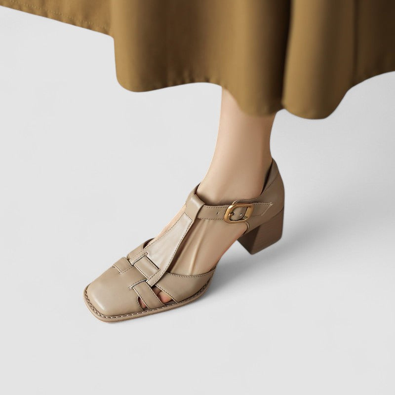 Tamsin | Vintage T-Strap Block Heel