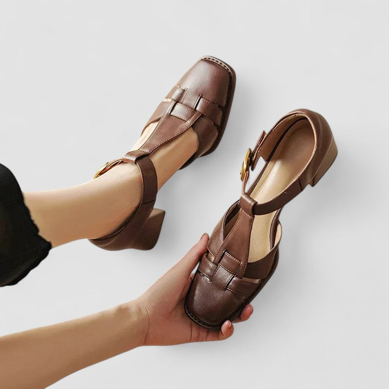 Amanda | Orthopedic T-Strap Block Heels