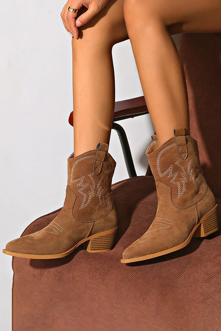 Eliza | Toe Western Ankle Boot