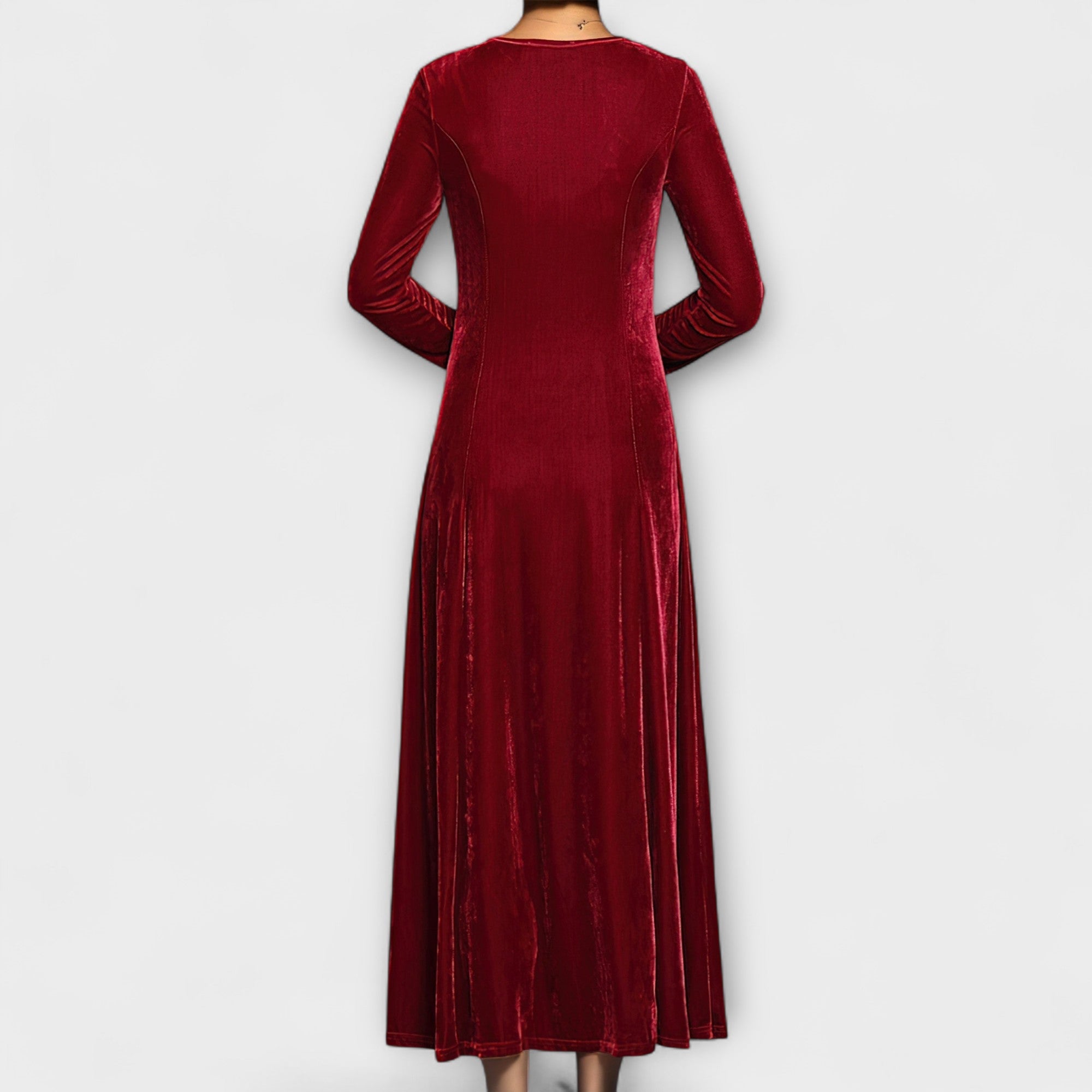 Lucienne | Timeless Velvet A-Line Dress