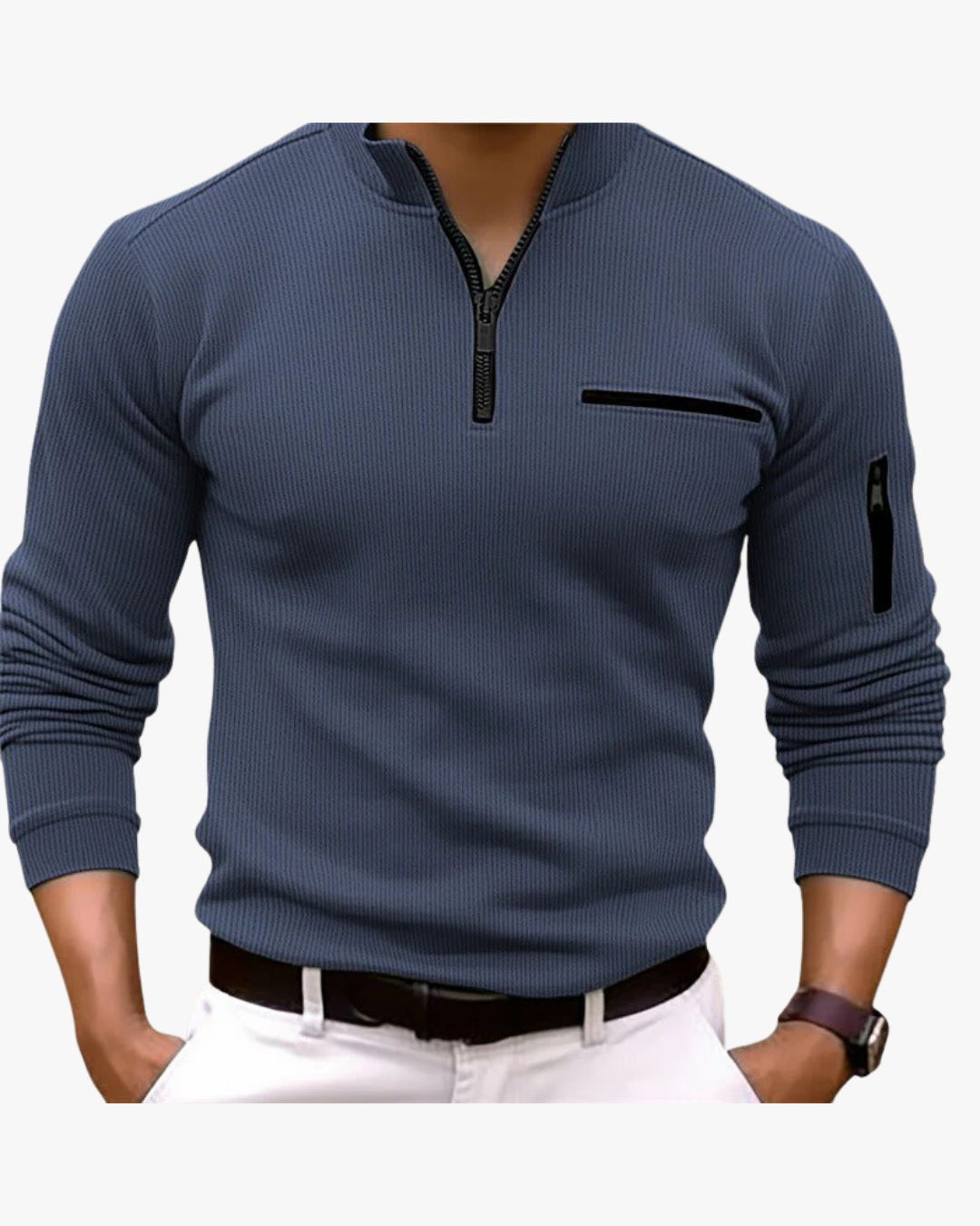 Sporty Zip-Up Long Sleeve
