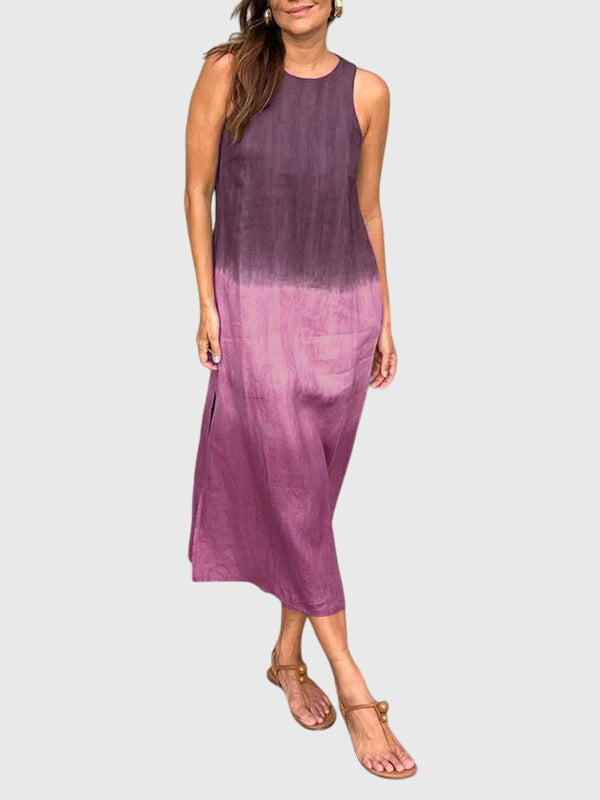 Aurora | Flowing Gradient Feminine Print Dress