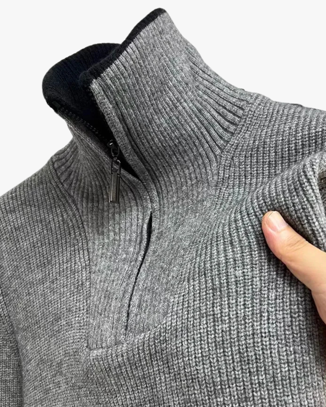 Classic Structured Zip Knit