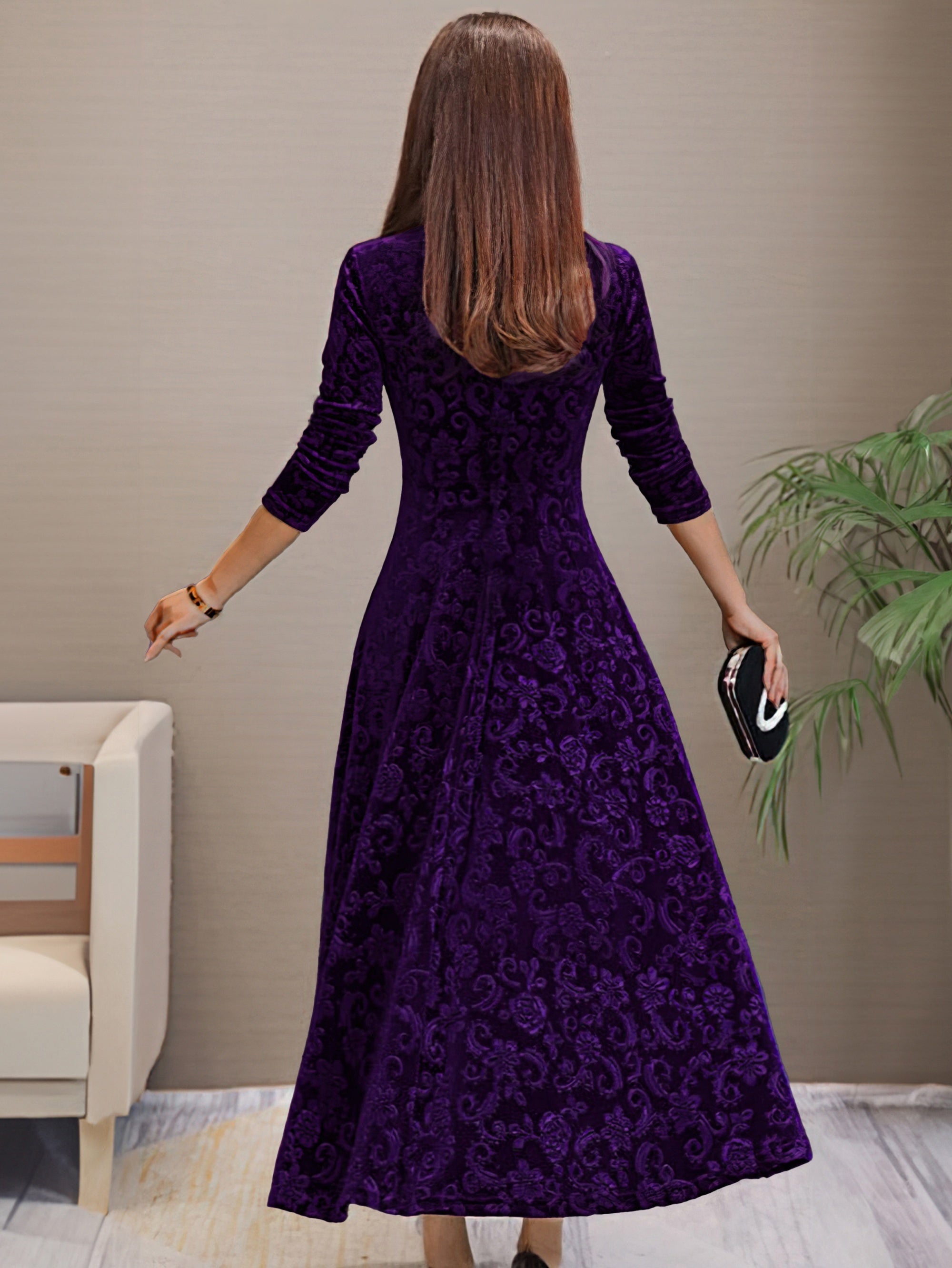 Denise | Holiday Velvet Grace Dress