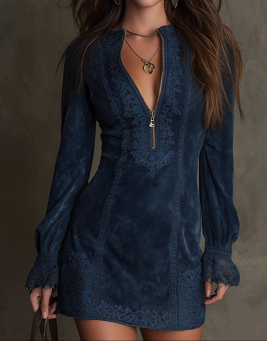 Sophia | Vintage Lace Blue Mini