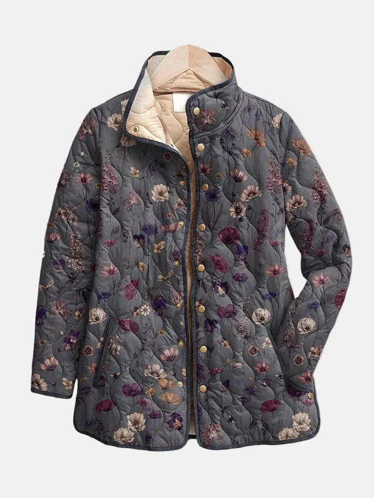 Harper | Retro Floral Quilted Jacket