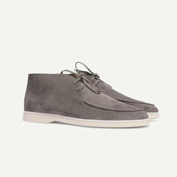 Suede shoes with laces