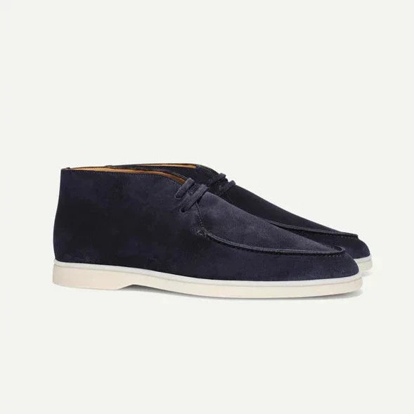 Suede shoes with laces