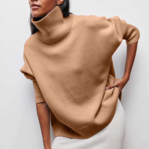 Adrianelys | Elegant High-Neck Sweater