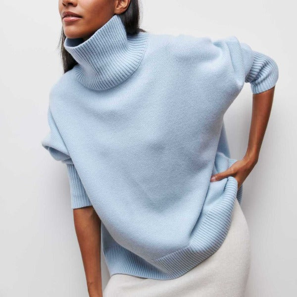 Adrianelys | Elegant High-Neck Sweater
