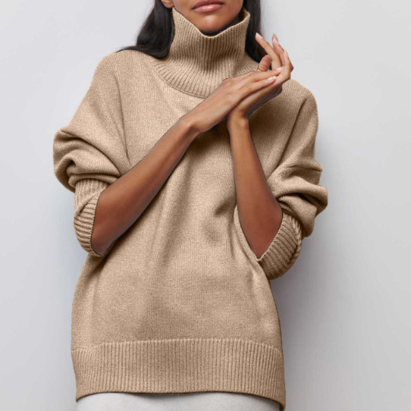 Adrianelys | Elegant High-Neck Sweater