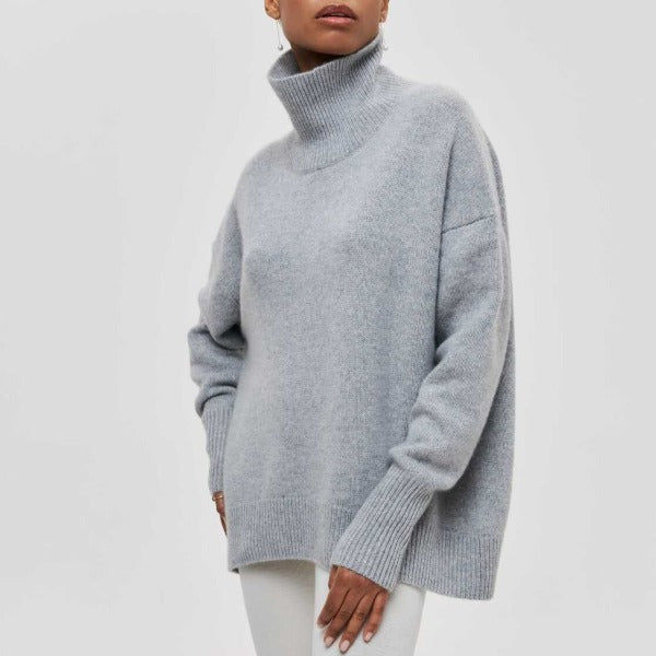 Adrianelys | Elegant High-Neck Sweater