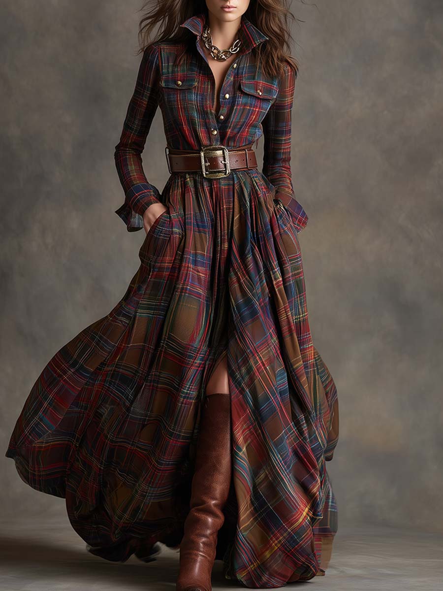 Harriet | Timeless Plaid Button Dress
