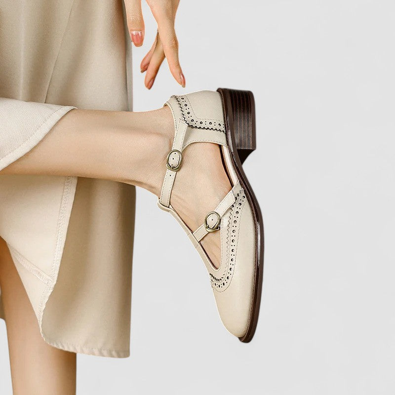 Seraphina | Elegant T-Bar Comfort Heel