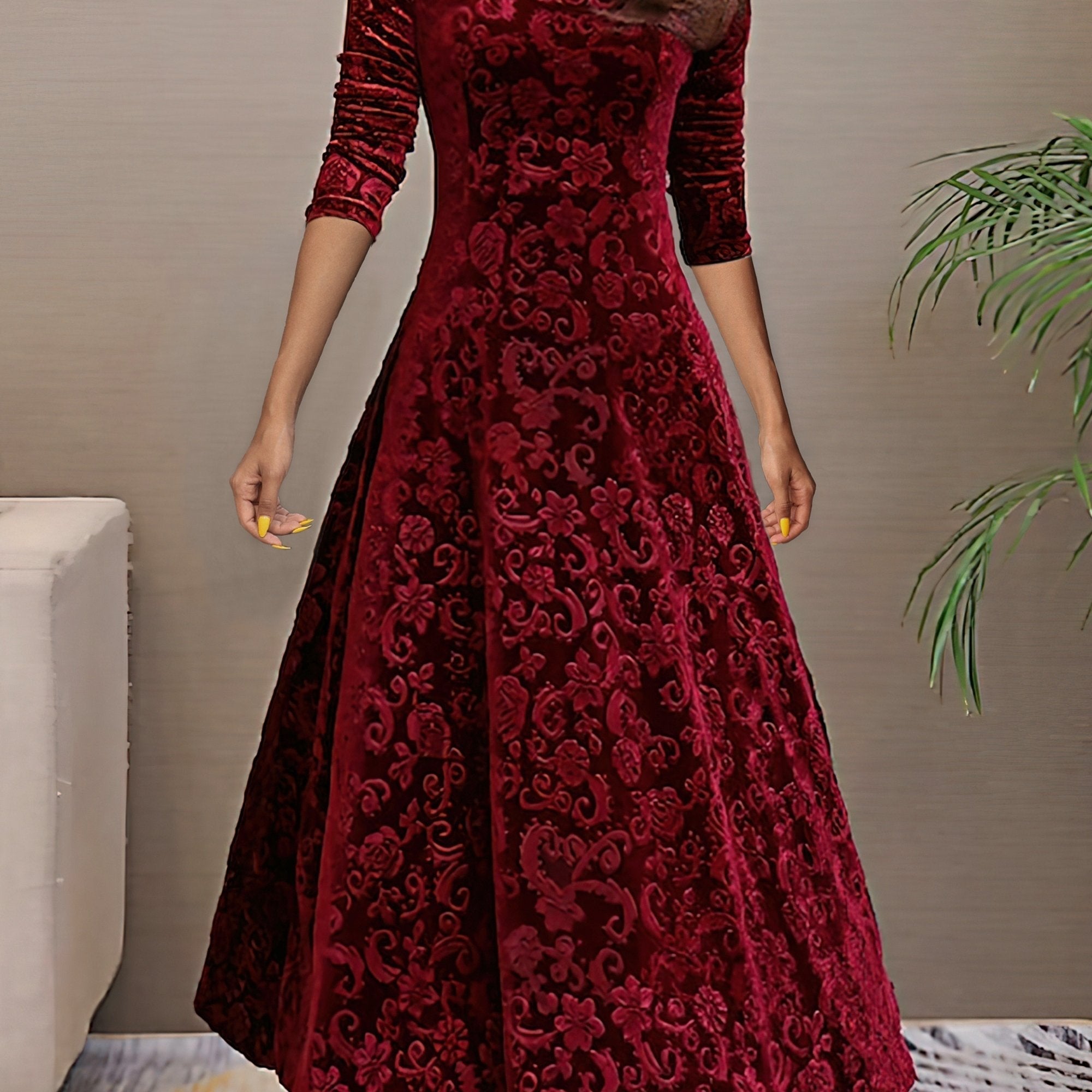 Denise | Holiday Velvet Grace Dress