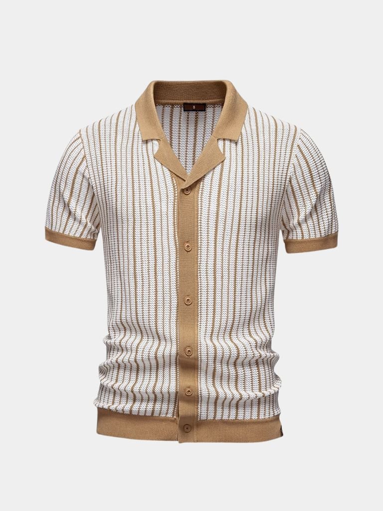 Refined Stripe Knit Polo
