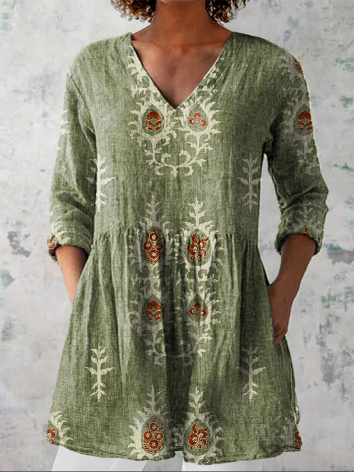 Scarlett | Ethnic Linen Art Tunic
