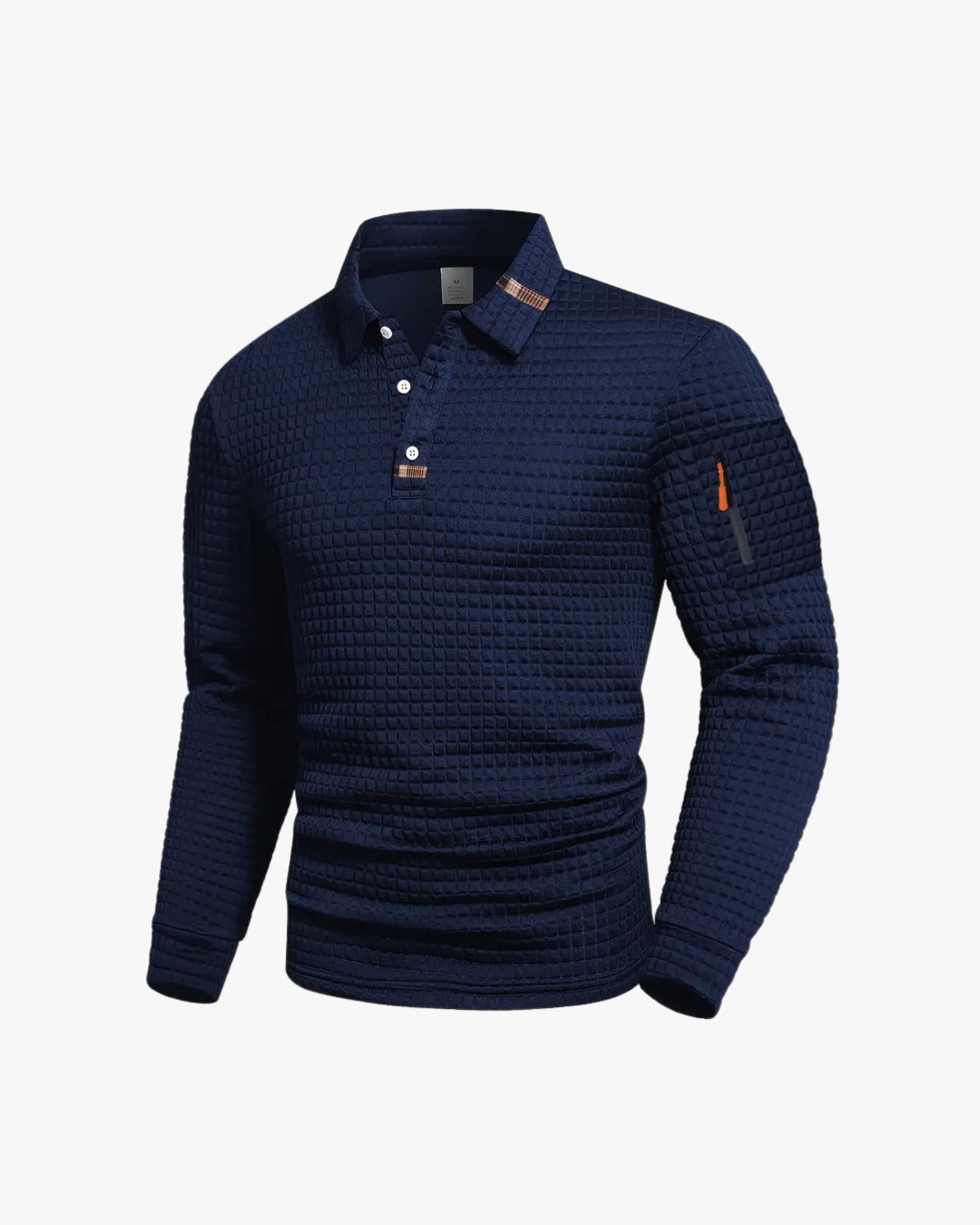 Refined Texture Polo Sweater