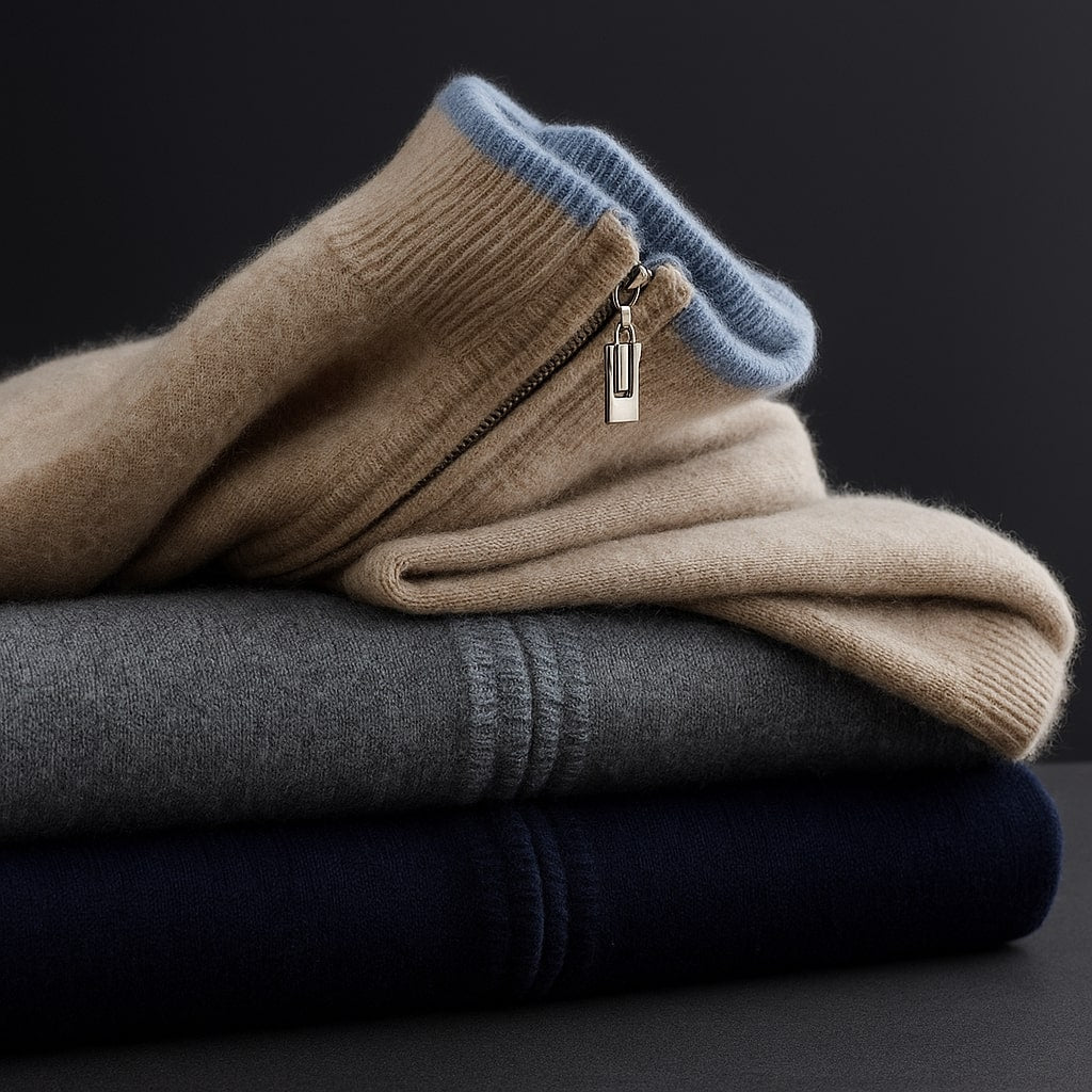 Refined Full-Zip Sweater