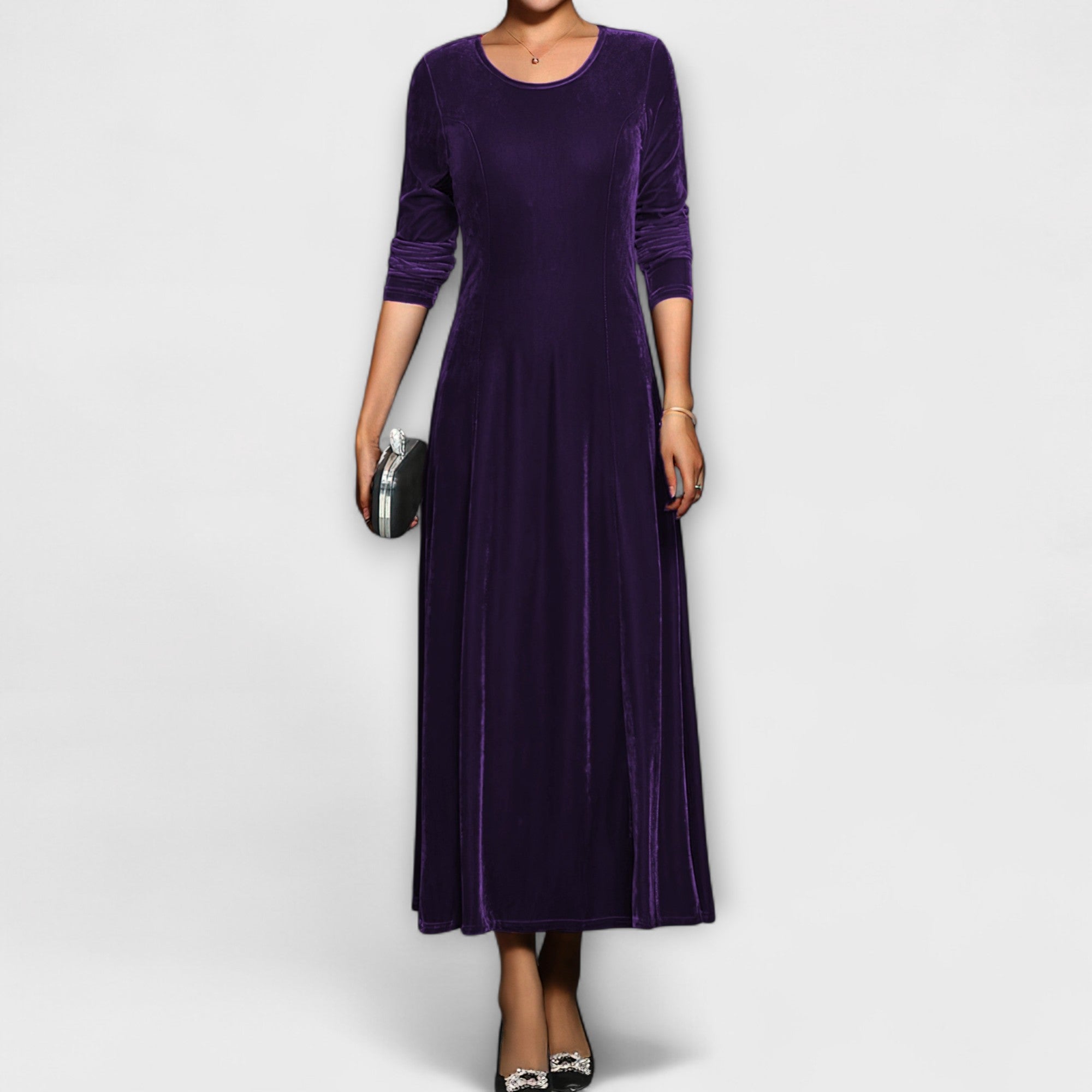 Vivian | Timeless Velvet A-Line Dress
