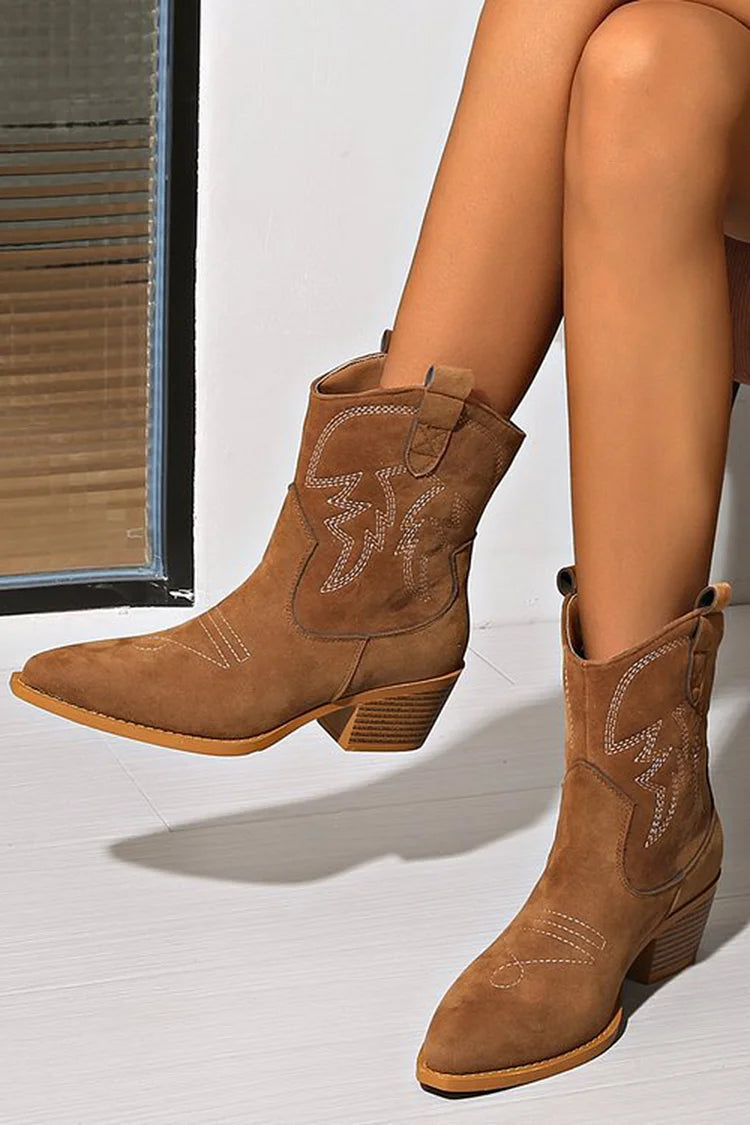 Eliza |  Toe Western Ankle Boot