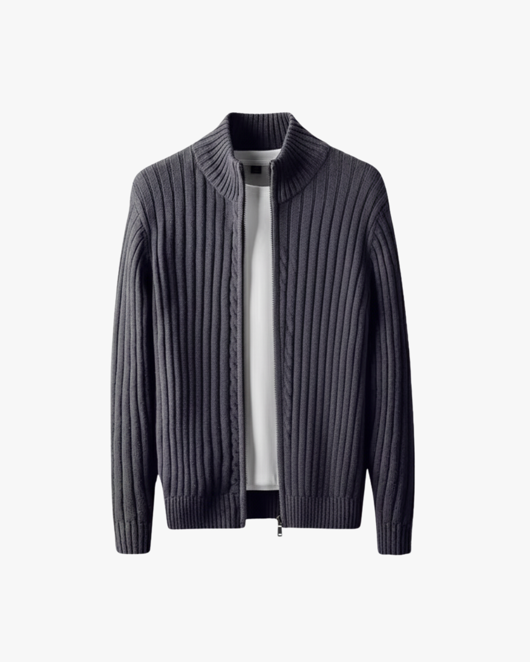 Cozy Fleece-Lined Zip Cardigan