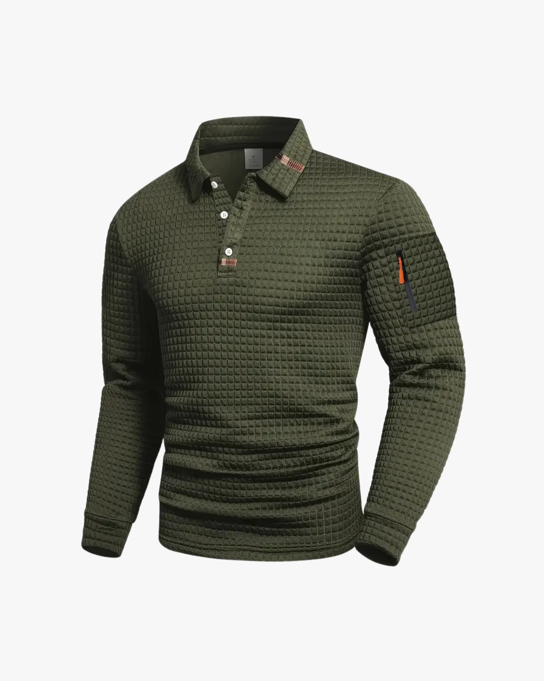 Refined Texture Polo Sweater