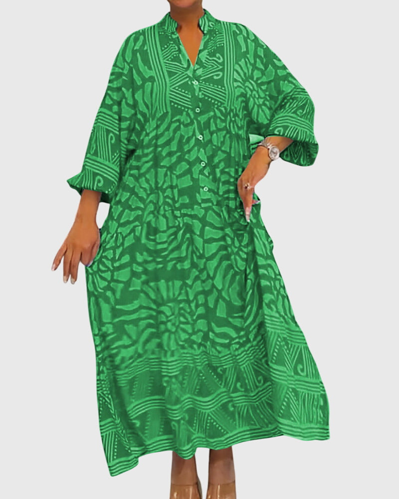 Delilah | Elegant V-Neck Summer Maxi Dress