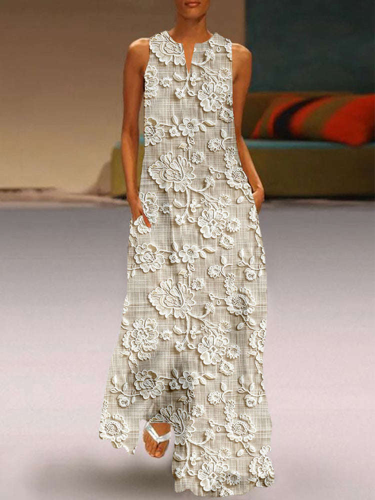 Calista | Lace Printed Dress