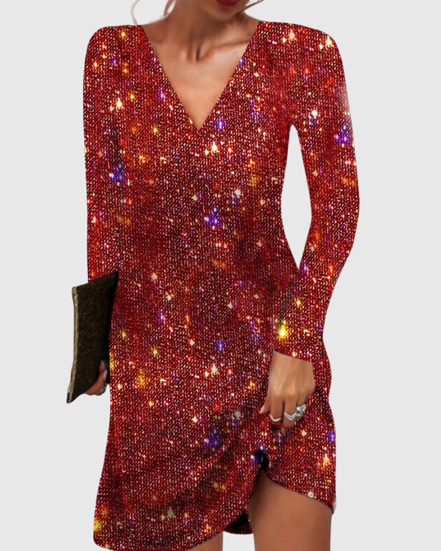 Isabella | Festive Sequin Mini Dress