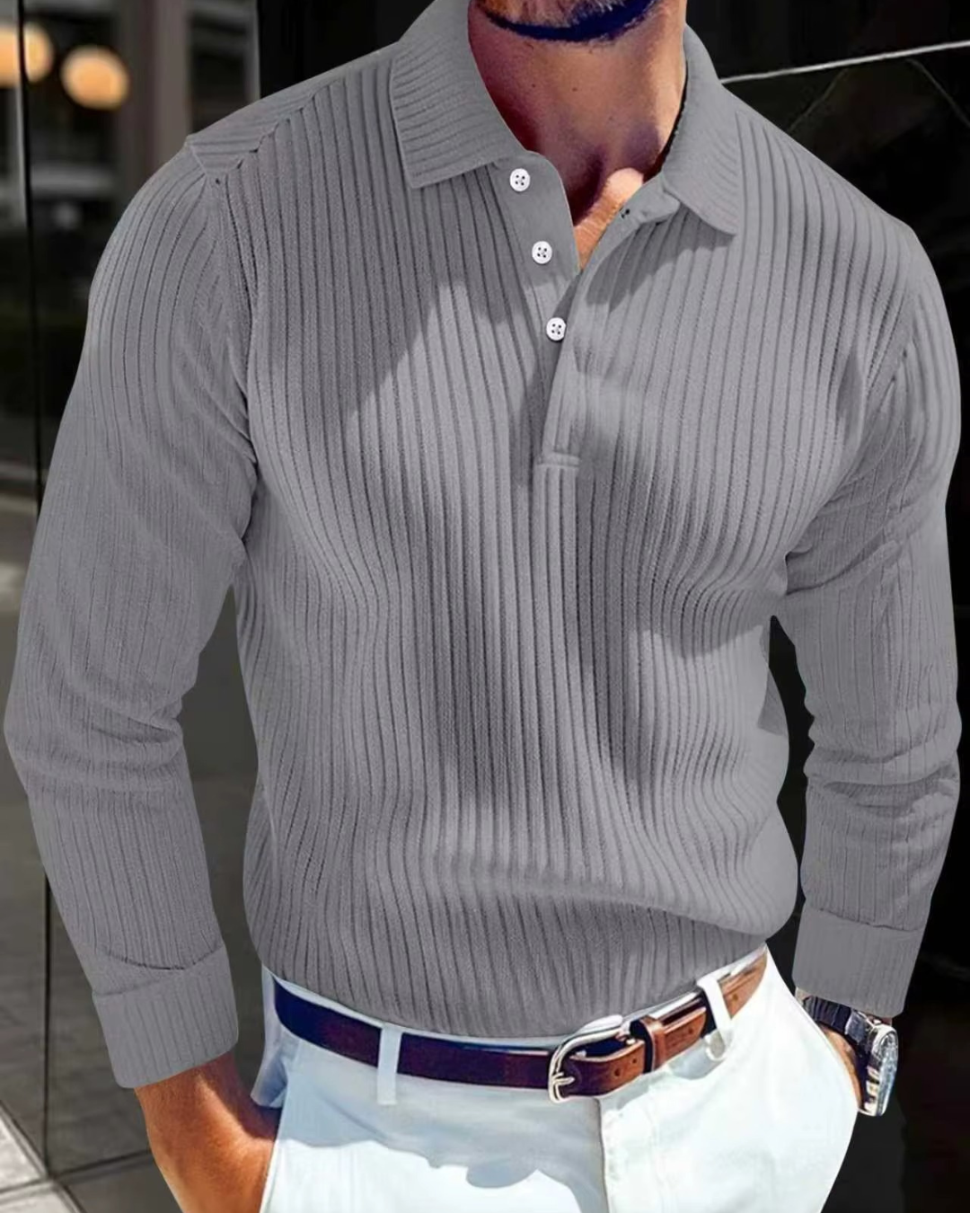 Clean Structure Polo Shirt