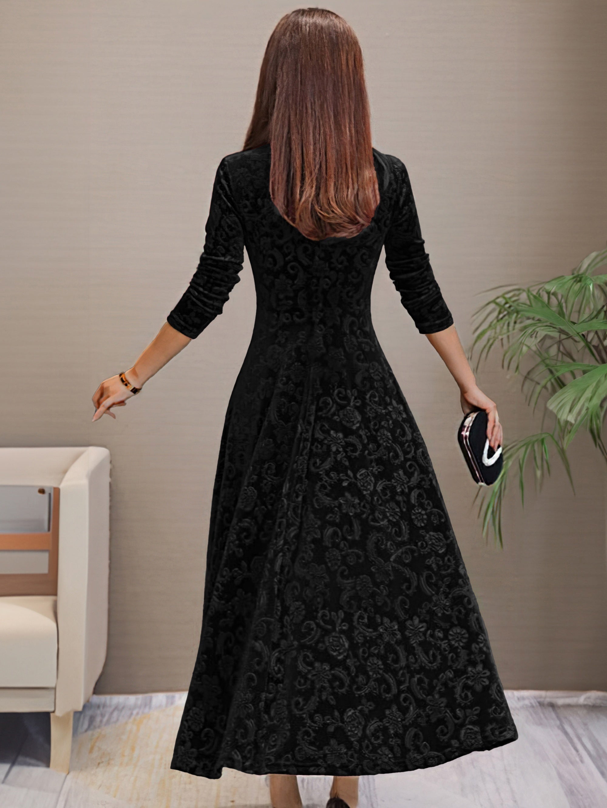 Denise | Holiday Velvet Grace Dress
