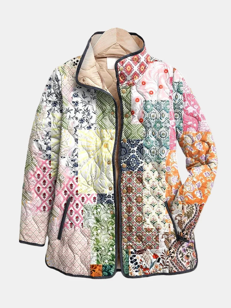 Eleanor | Quilted Jacket with Casual Floral Print
