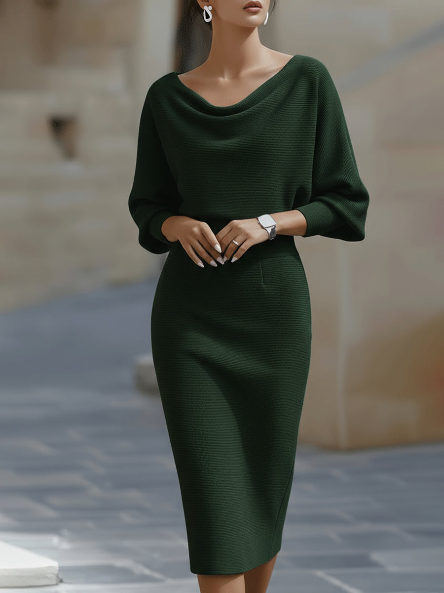 Kaitlyn | Serene Cowl Neck Elegance Dress