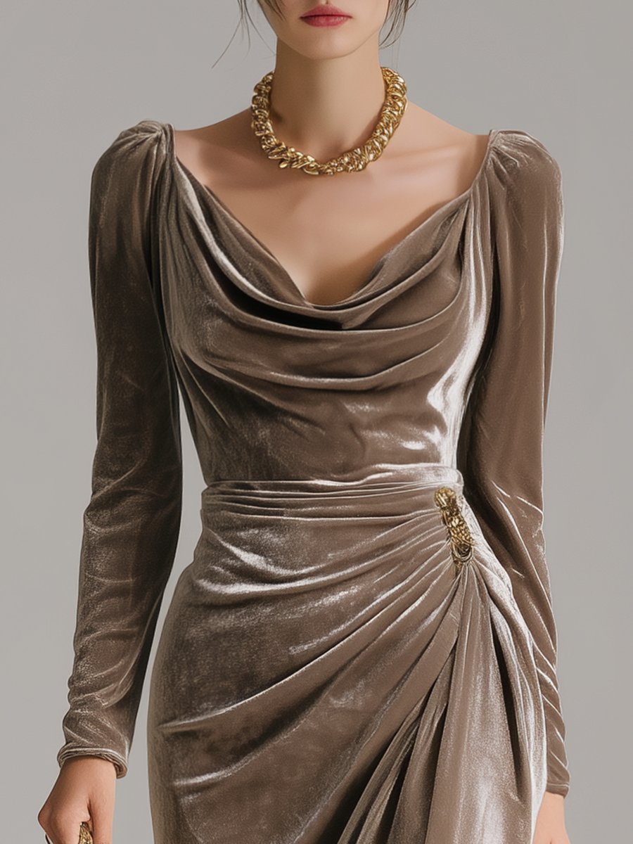 Mila | Refined Soft Drape Midi Dress