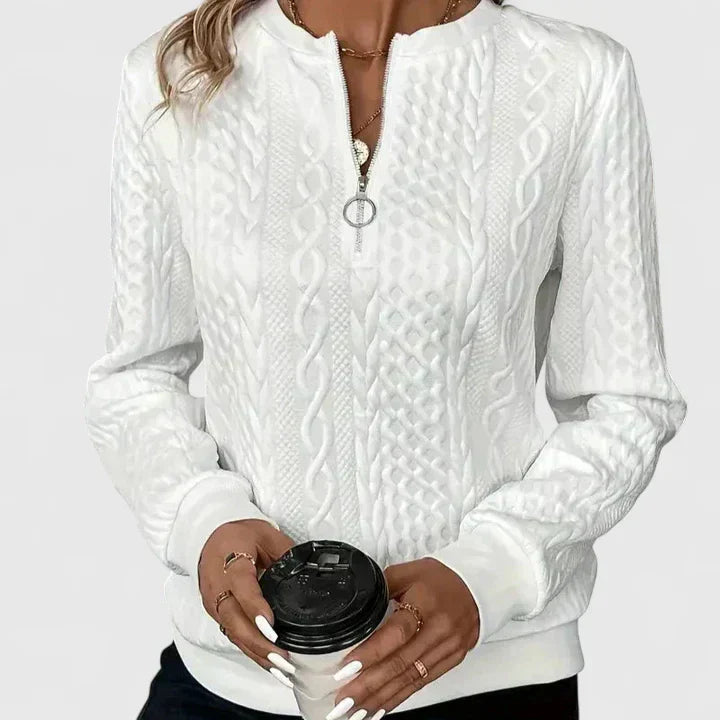 Ara | Modern Zipper Sweater