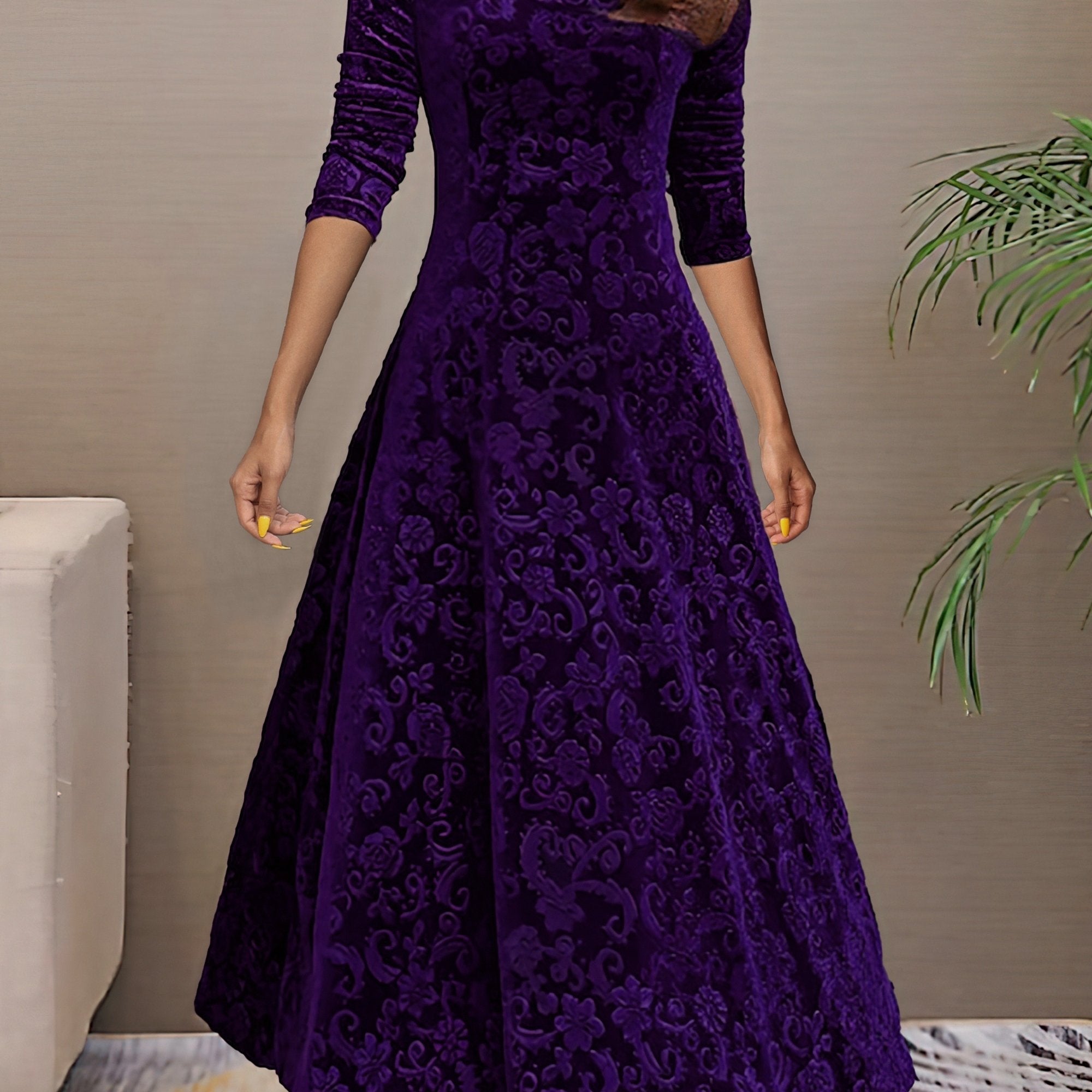 Denise | Holiday Velvet Grace Dress