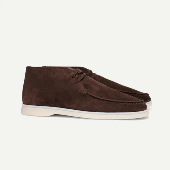 Suede shoes with laces