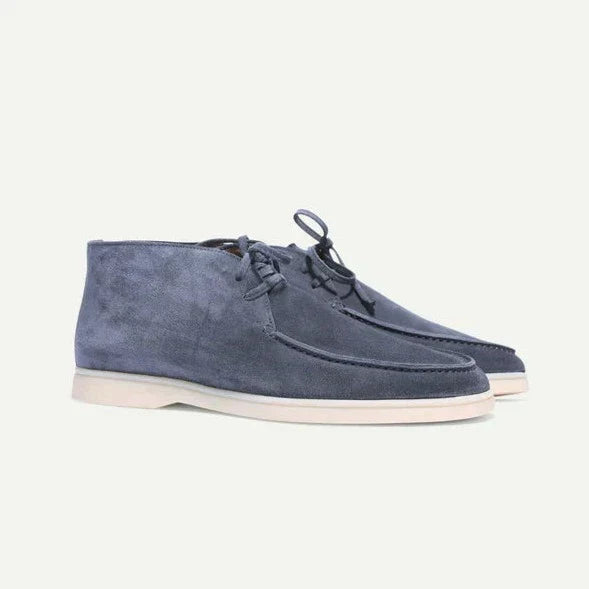 Suede shoes with laces